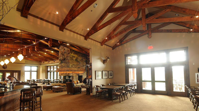 Heavy Timber Trusses at Ballyhack Golf Club, Roanoke, VA