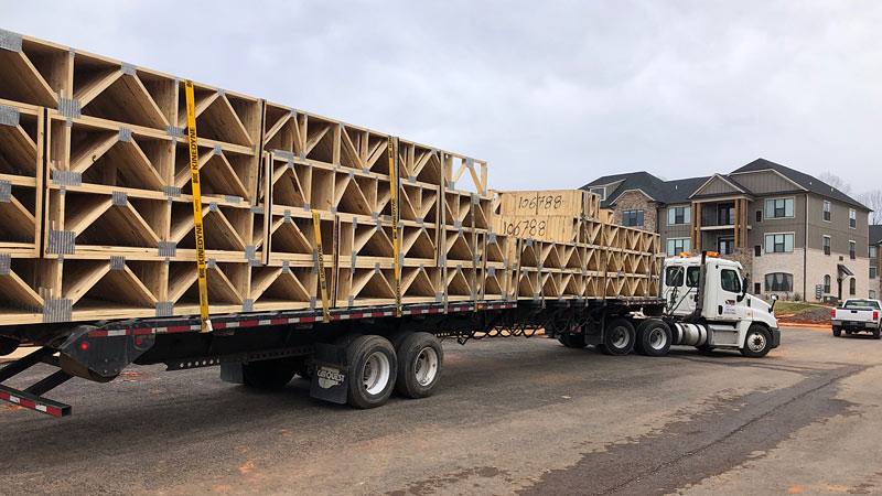 Metal Plate Connected Wood Floor Trusses at Cottontown Manor Apartments, Forest, VA