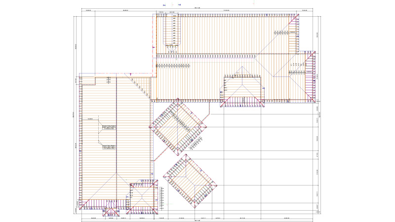 Metal Plate Connected Wood Roof Truss Layout, Tri-Area Community Health Center, Ferrum, VA