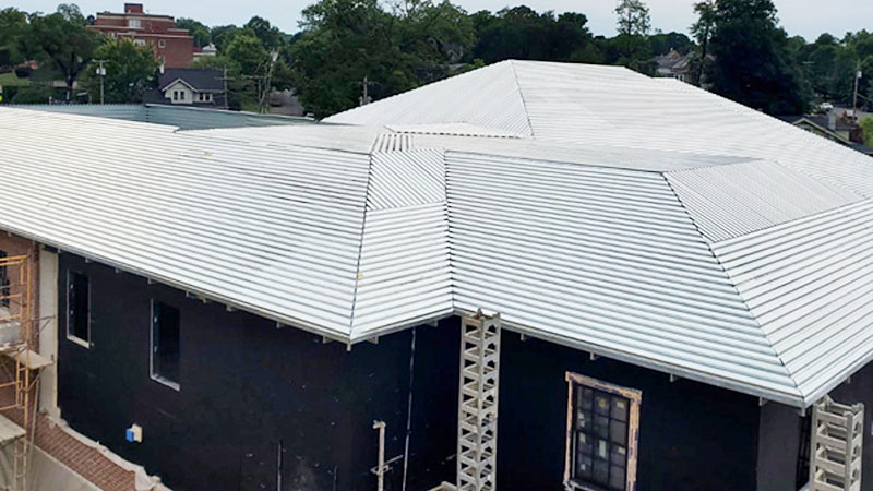 Steel Roof Decking installed on Cold Formed Steel Roof Trusses at City of Roanoke Fire-EMS Station No. 7, Roanoke, VA