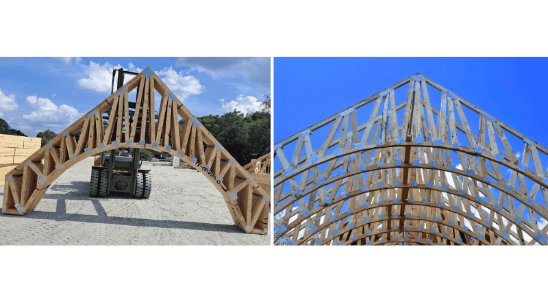 Metal Plate Connected Wood Roof Trusses, Waynesboro Town Center Apartments Clubhouse, Waynesboro, VA